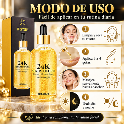 SERUM ANTIEDAD 24K GOLD: DEVUELVE EL BRILLO A TU PIEL