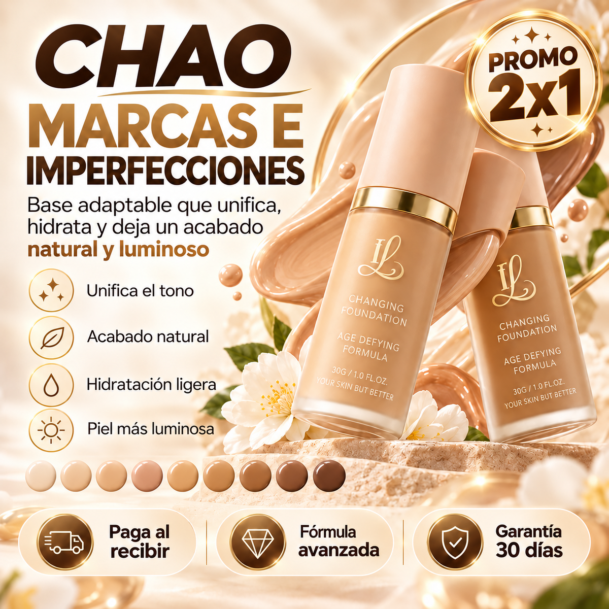Base de Maquillaje Adaptable 2x1 – Unifica, Hidrata e Ilumina tu Piel