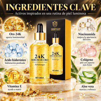 SERUM ANTIEDAD 24K GOLD: DEVUELVE EL BRILLO A TU PIEL